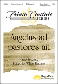 Angelus Ad Pastores Ait SATB choral sheet music cover Thumbnail